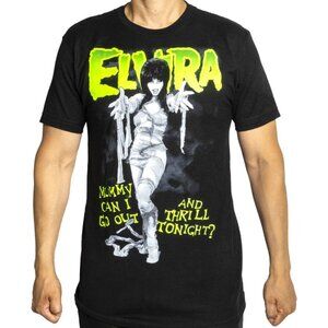 Elvira Mummy Thrill Tonight Unisex Black Tee S-M-L-XL-2XL-3XL NWT